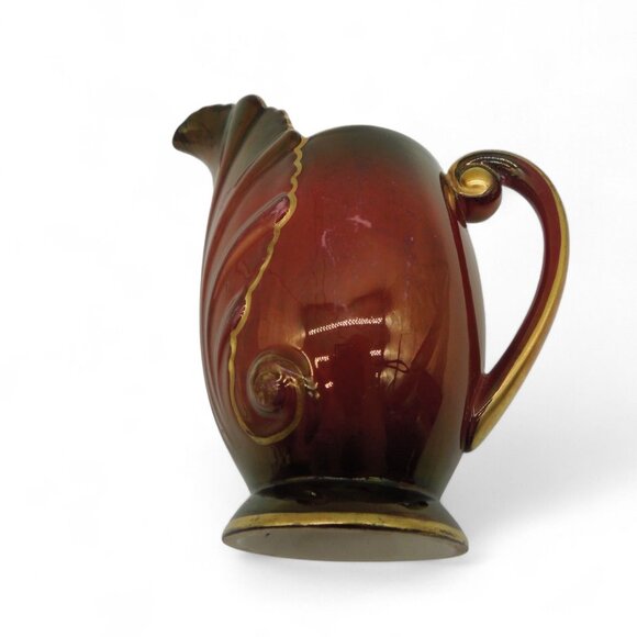 CARLTON WARE Rouge Royale Burgundy Red Bowl and Creamer England Vintage - Picture 13 of 16